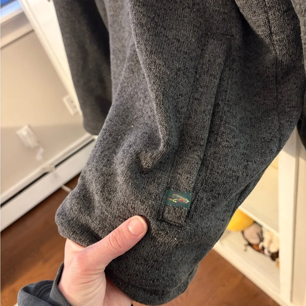 Orvis Men's Charcoal Zip Up Sweater